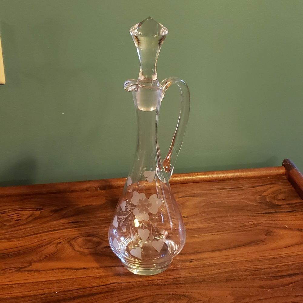 Etched Glass Decater